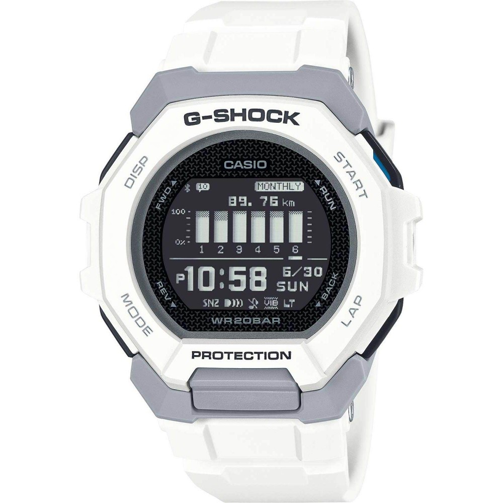 CASIO G-SHOCK Χρονογράφος Smartwatch Ρολόι Λευκό Λουράκι Βιολογικής προέλευσης GBD-300-7ER