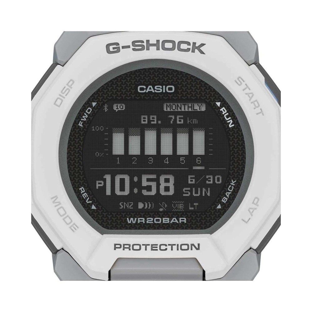 CASIO G-SHOCK Χρονογράφος Smartwatch Ρολόι Λευκό Λουράκι Βιολογικής προέλευσης GBD-300-7ER