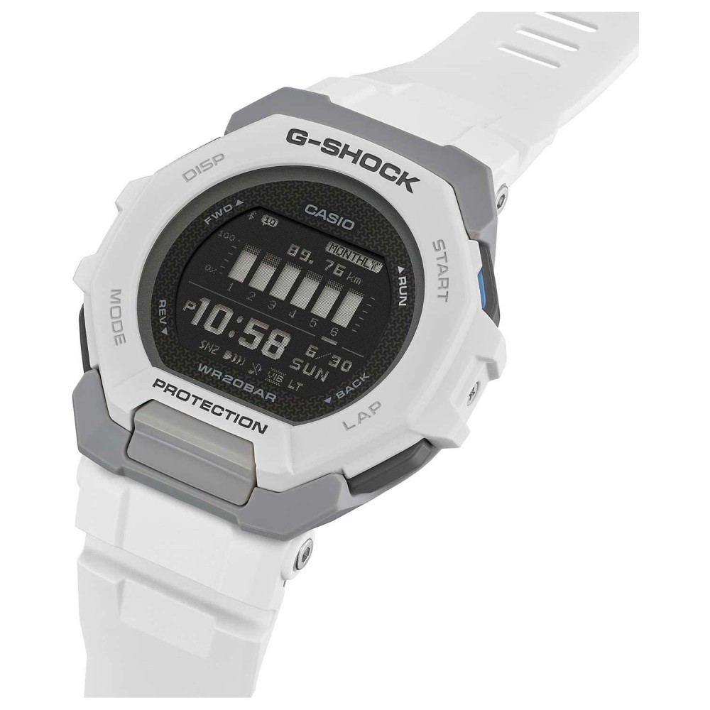 CASIO G-SHOCK Χρονογράφος Smartwatch Ρολόι Λευκό Λουράκι Βιολογικής προέλευσης GBD-300-7ER