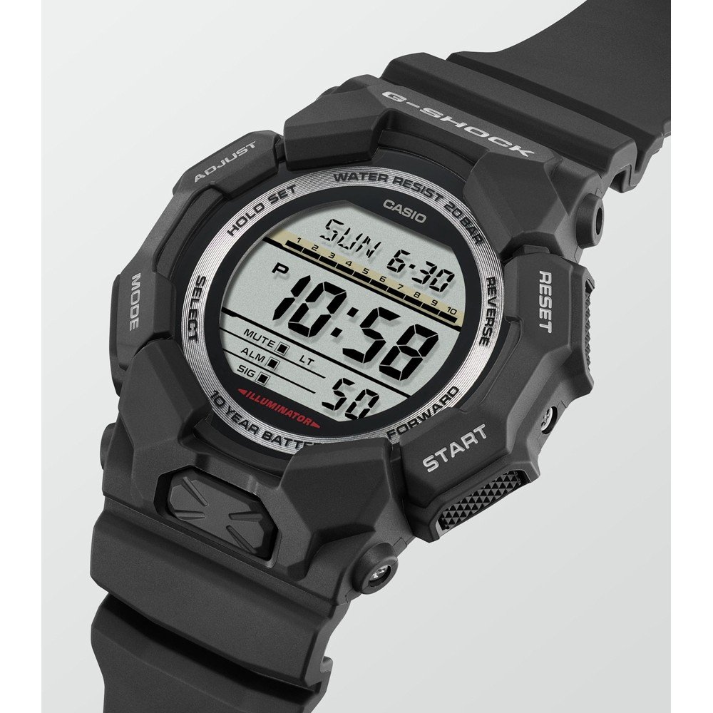 CASIO G-SHOCK Digital Ρολόι Μαύρο Καουτσούκ Λουράκι GD-010-1ER