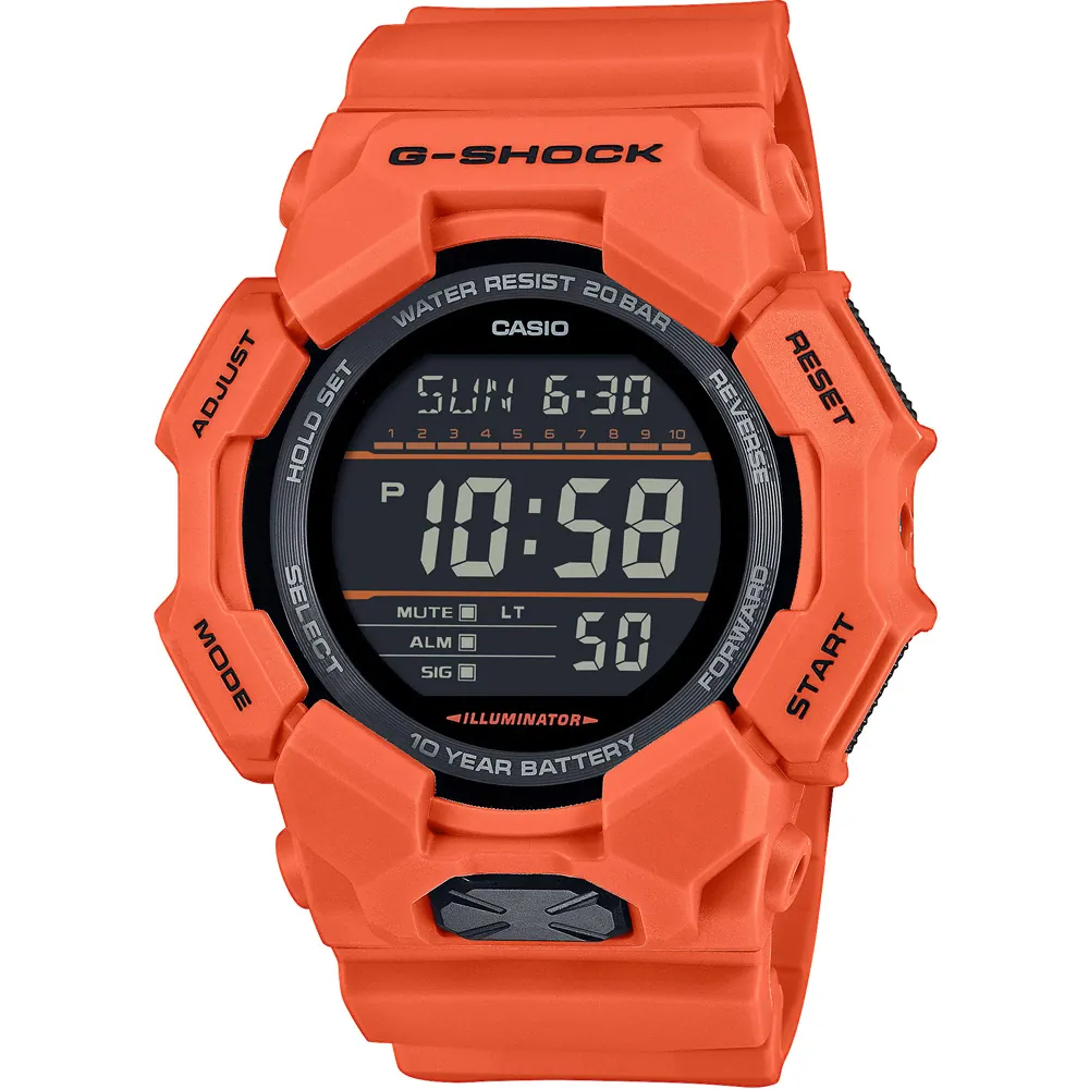 CASIO G-SHOCK Digital Ρολόι Πορτοκαλί Καουτσούκ Λουράκι GD-010-4ER