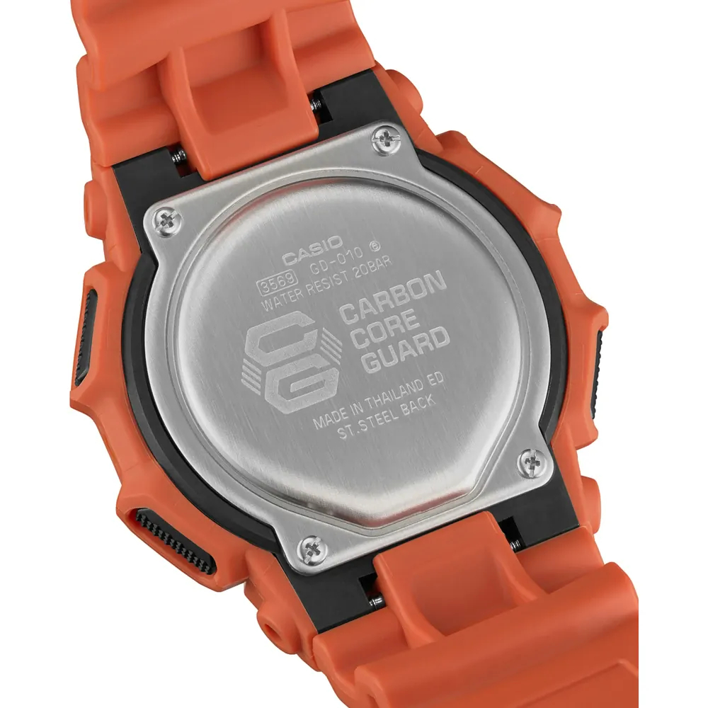 CASIO G-SHOCK Digital Ρολόι Πορτοκαλί Καουτσούκ Λουράκι GD-010-4ER