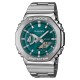 CASIO G-SHOCK Dual Time Χρονογράφος Ρολόι Ασημί Ανοξείδωτο Ατσάλι μπρασελέ GM-2110D-3A1ER