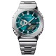 CASIO G-SHOCK Dual Time Χρονογράφος Ρολόι Ασημί Ανοξείδωτο Ατσάλι μπρασελέ GM-2110D-3A1ER