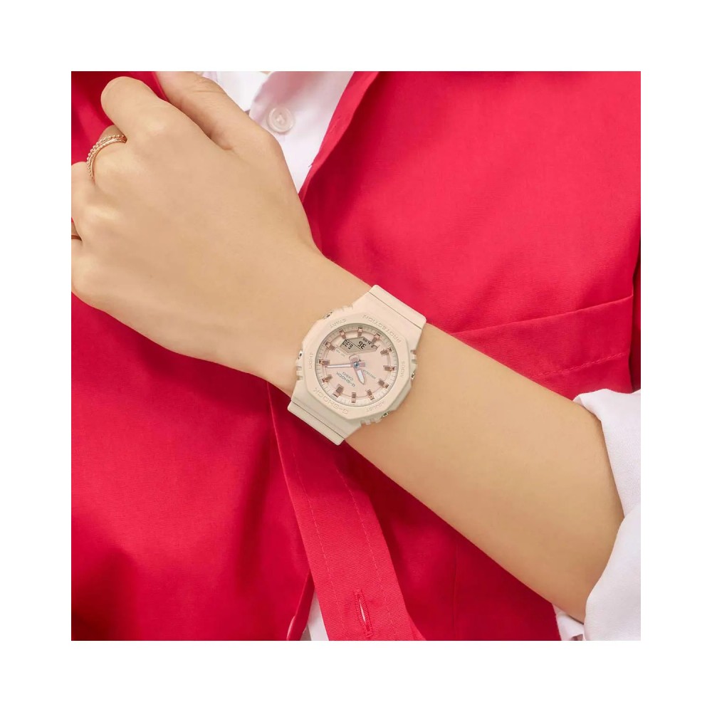 CASIO G-SHOCK Χρονογράφος Ρολόι Μπεζ Λουράκι Βιολογικής προέλευσης GMA-P2100M-4AER