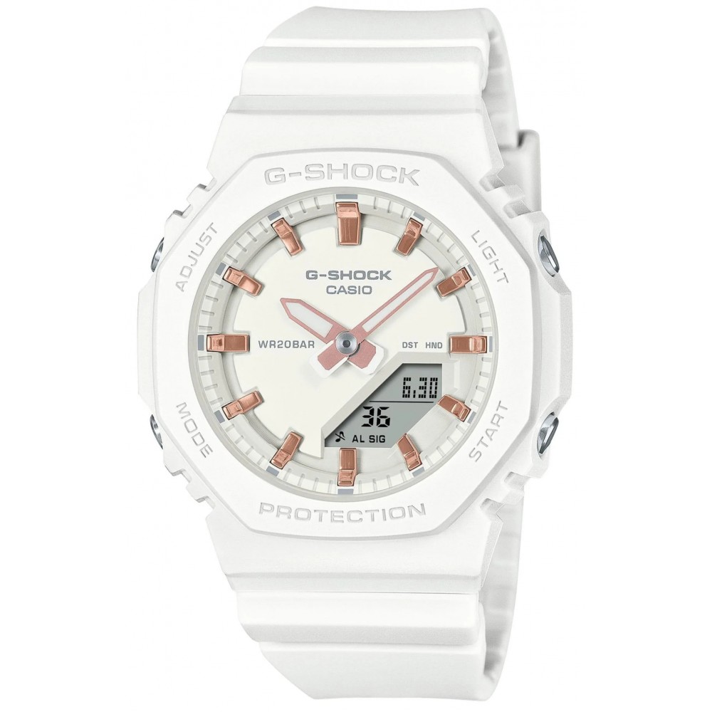 CASIO G-SHOCK Χρονογράφος Ρολόι Λευκό Λουράκι Βιολογικής προέλευσης GMA-P2100M-7AER