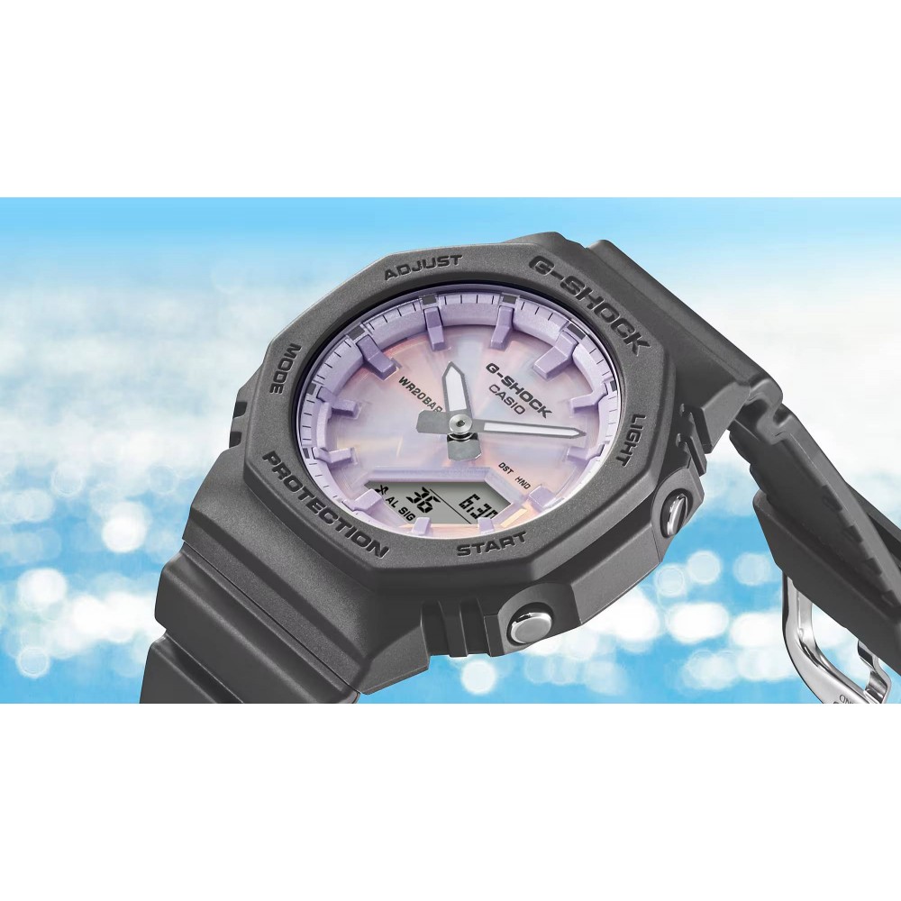 CASIO G-SHOCK Χρονογράφος Ρολόι Μαύρο Λουράκι Βιολογικής προέλευσης GMA-P2100PC-1AER CASIO G-SHOCK Χρονογράφος Ρολόι Μαύρο Λουράκι Βιολογικής προέλευσης GMA-P2100PC-1AER