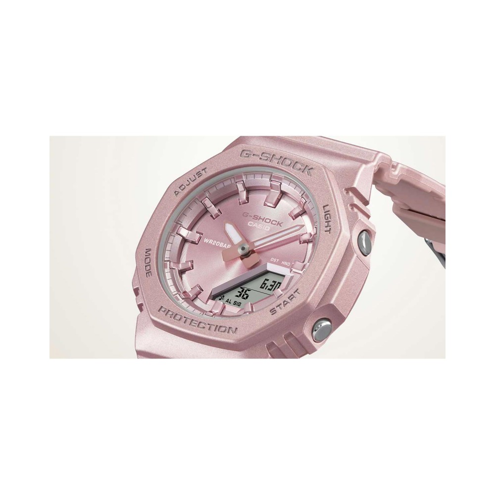 CASIO G-SHOCK Χρονογράφος Ρολόι Ροζ Λουράκι Βιολογικής προέλευσης GMA-P2100ST-4AER