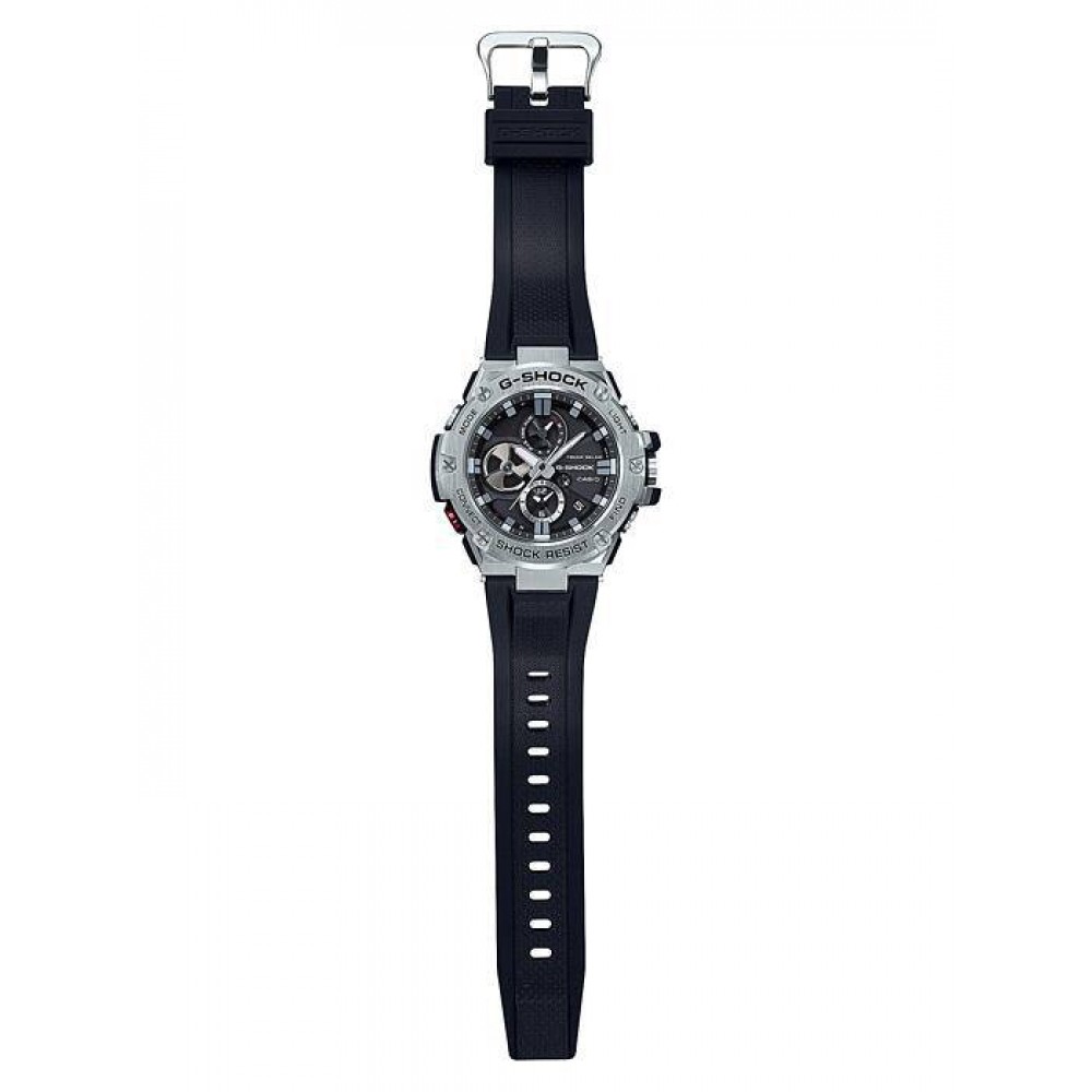 CASIO G-SHOCK Smartwatch Tough Solar Χρονογράφος Ρολόι Μαύρο Καουτσούκ λουράκι GST-B100-1AER