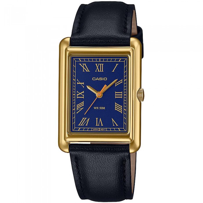 CASIO Womens Collection Μαύρο Δερμάτινο λουράκι LTP-B165GL-2BVEF