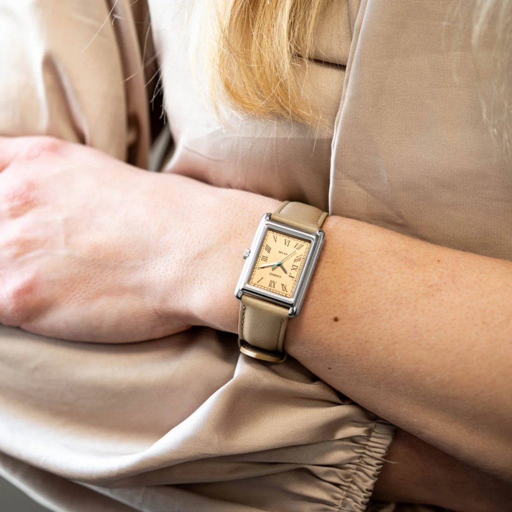 CASIO Womens Collection Μπεζ Δερμάτινο λουράκι LTP-B165L-5BVEF