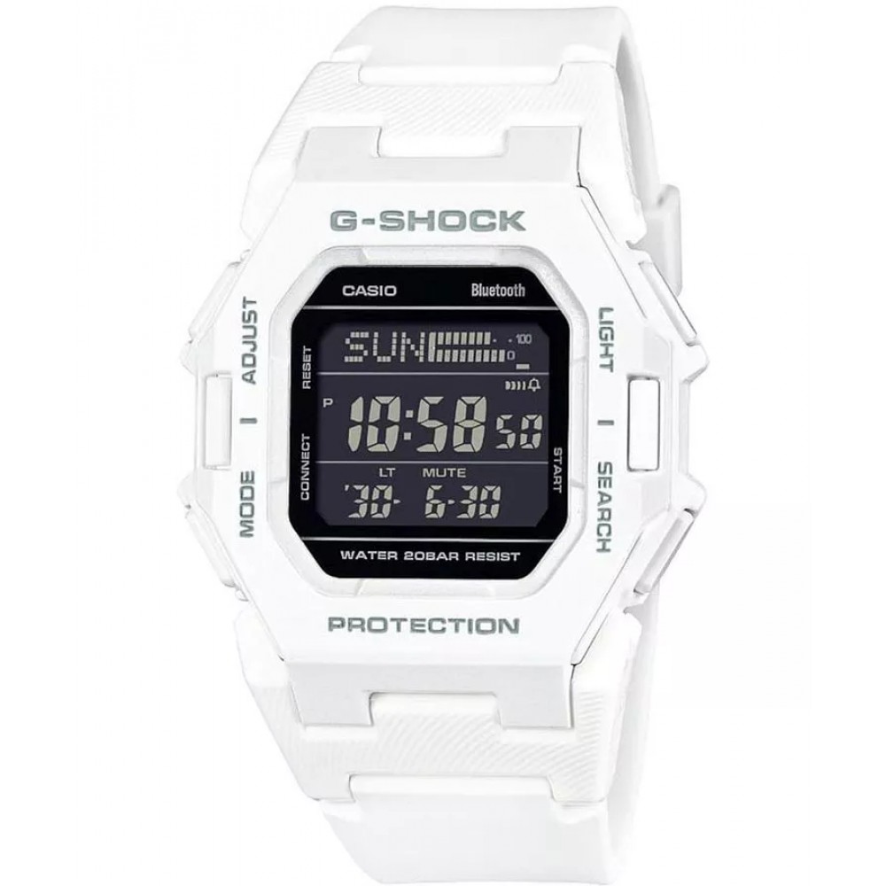 CASIO G-SHOCK Bluetooth Ρολόι Λευκό Καουτσούκ Λουράκι GD-B500-7ER