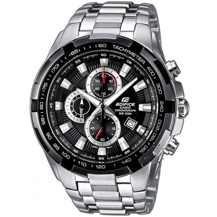 CASIO edifice χρονογράφος Ασημί Ανοξείδωτο ατσάλι μπρασελέ  EF-539D-1AVEF 