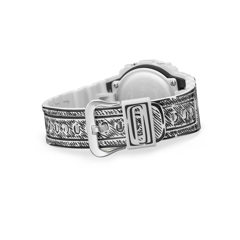 CASIO g-shock Joshua Vides ρολόι λευκό καουτσούκ λουράκι DW-5600JV-7