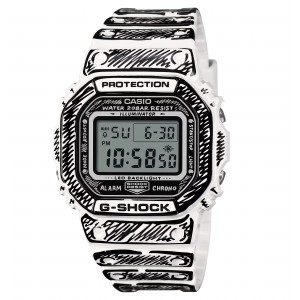 CASIO g-shock Joshua Vides ρολόι λευκό καουτσούκ λουράκι DW-5600JV-7