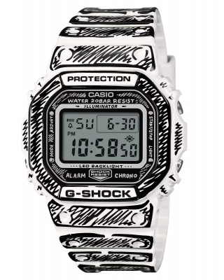 CASIO g-shock Joshua Vides ρολόι λευκό καουτσούκ λουράκι DW-5600JV-7ER