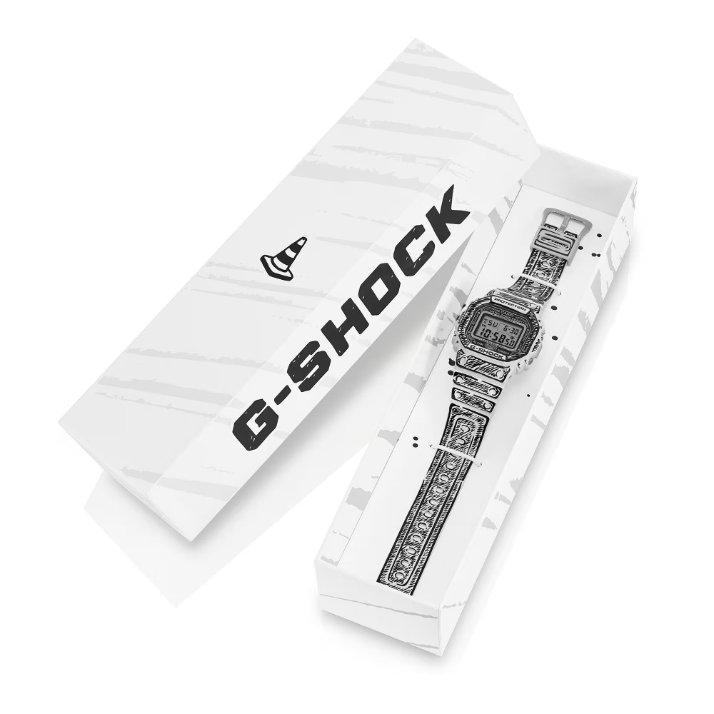 CASIO g-shock Joshua Vides ρολόι λευκό καουτσούκ λουράκι DW-5600JV-7