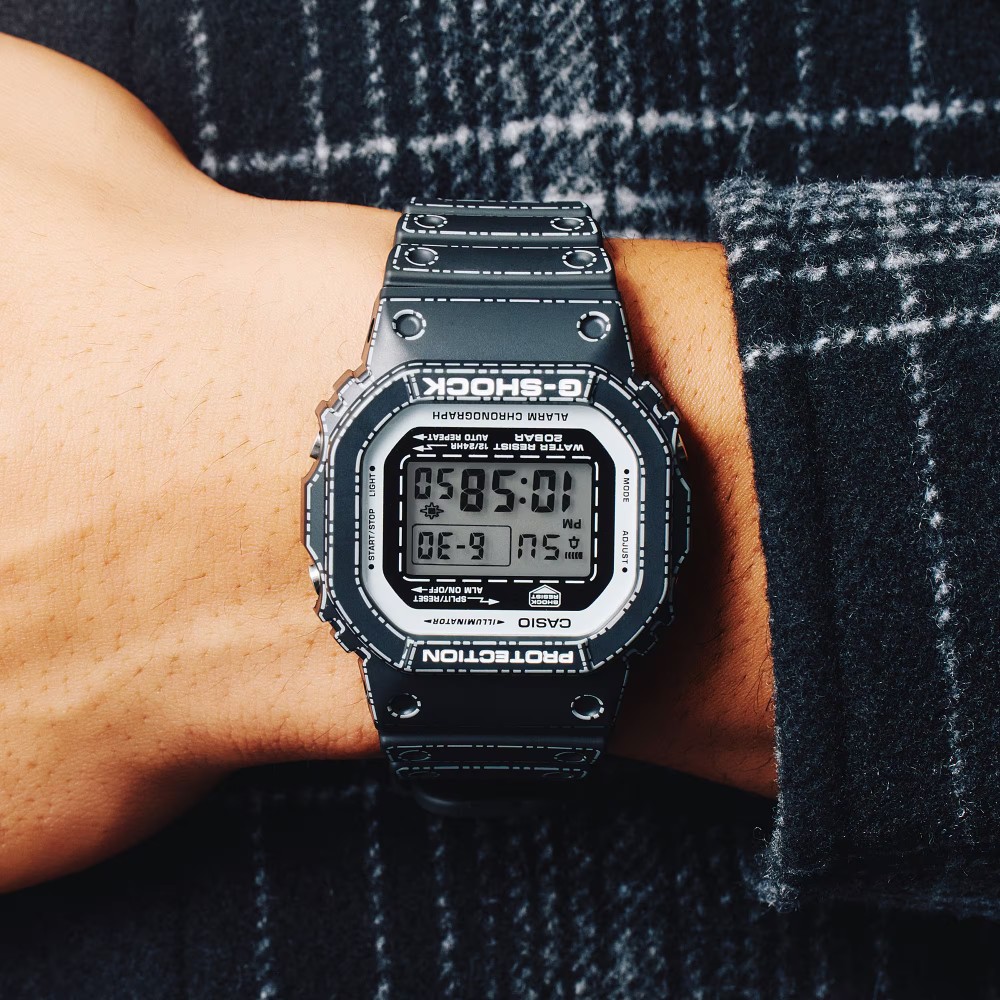 CASIO g-shock Black Origami ρολόι μαύρο καουτσούκ λουράκι DW-5600RGM-1ER