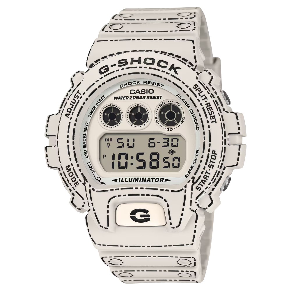 CASIO g-shock White Origami ρολόι λευκό καουτσούκ λουράκι DW-6900RGM-5ER