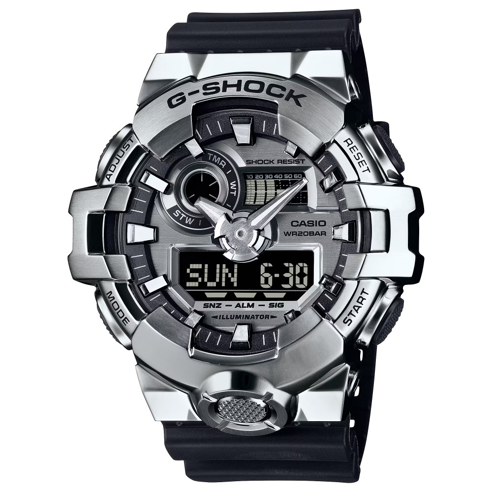 CASIO G-SHOCK Χρονογράφος Ρολόι Μαύρο Λουράκι Καουτσούκ GM-700-1AER