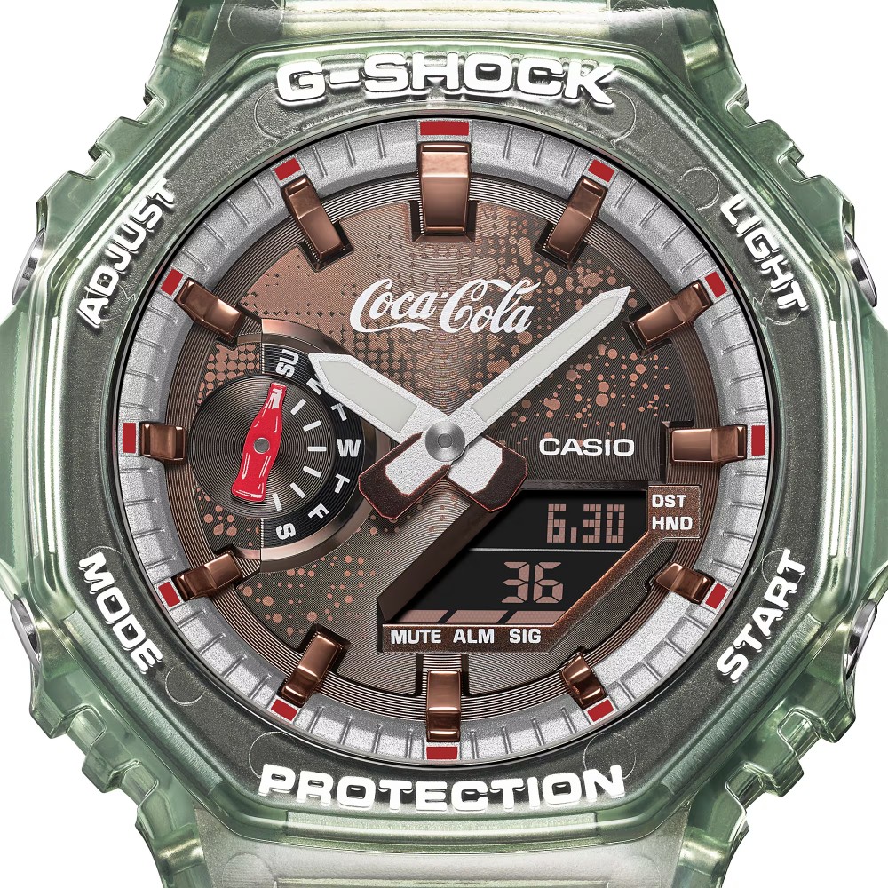 CASIO G-SHOCK Coca-Cola® Limited edition Ρολόι Πράσινο Διάφανο GA-2100CC-3A