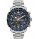 CITIZEN Promaster Skyhawk A-T Eco-Drive RadioControlled Dual Time Ρολόι Χρονογράφος Ασημί Ανοξείδωτο Ατσάλι μπρασελέ JY8078-52L
