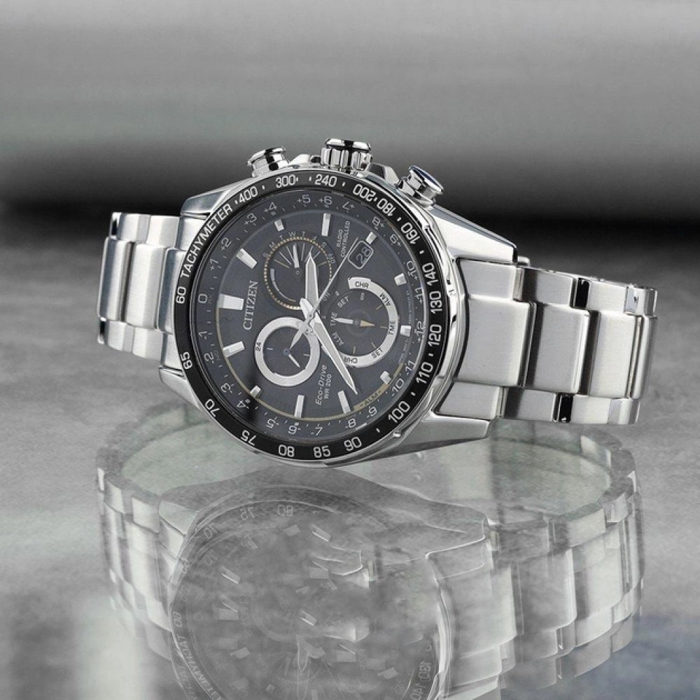 CITIZEN Eco-Drive Radio Controlled Ρολόι Χρονογράφος Ασημί Ανοξείδωτο Ατσάλι μπρασελέ CB5914-89E