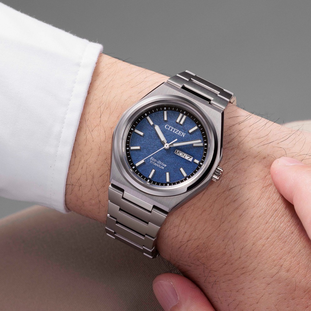 CITIZEN Eco-Drive Titanium Chronograph Ρολόι Ασημί Τιτάνιο AW0130-85LE