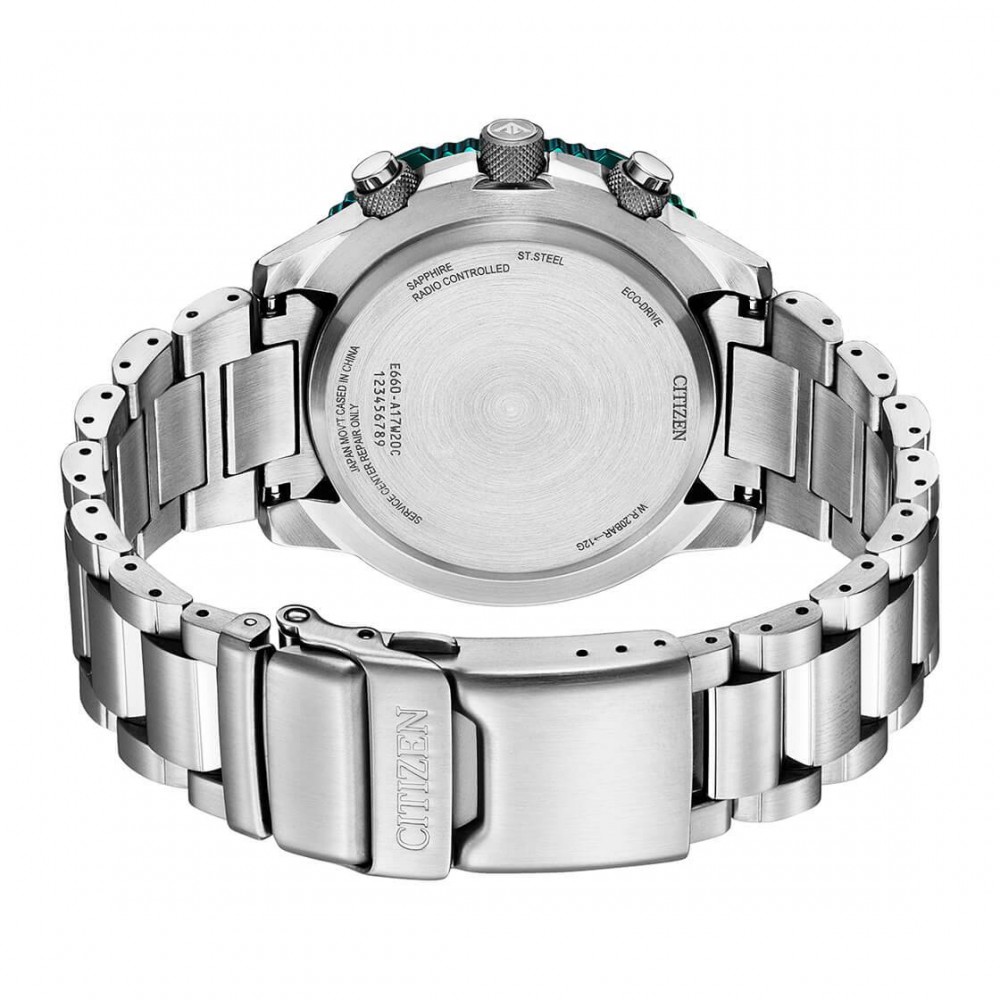 CITIZEN Promaster Sky Eco-Drive RadioControlled Ρολόι Χρονογράφος Ασημί Ανοξείδωτο Ατσάλι μπρασελέ CB5004-59W