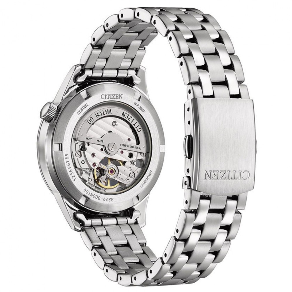 CITIZEN Automatic Open Heart Ρολόι Ασημί Ανοξείδωτο Ατσάλι NH9131-73L