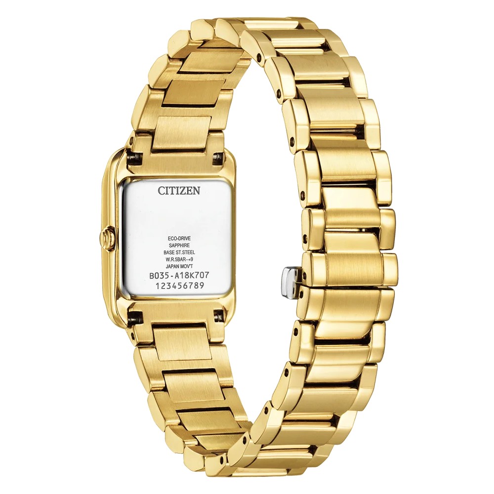 CITIZEN ECO DRIVE Γυναικειο Ρολόι Χρυσό Ανοξείδωτο Ατσάλι μπρασελέ EW5602-81D