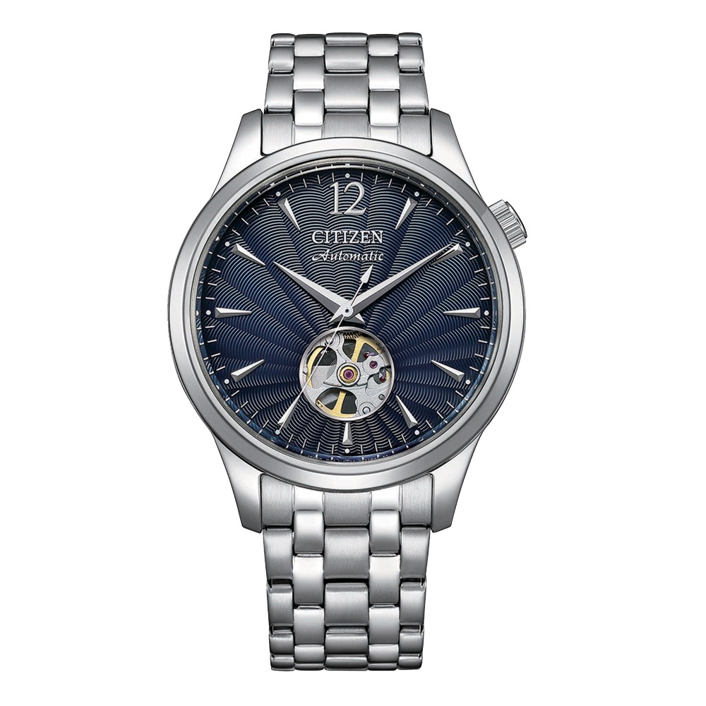 CITIZEN Automatic Open Heart Ρολόι Ασημί Ανοξείδωτο Ατσάλι NH9131-73L