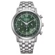 CITIZEN Χρονογράφος ECO DRIVE Ρολόι Ασημί Ανοξείδωτο Ατσάλι μπρασελέ CA4630-53X