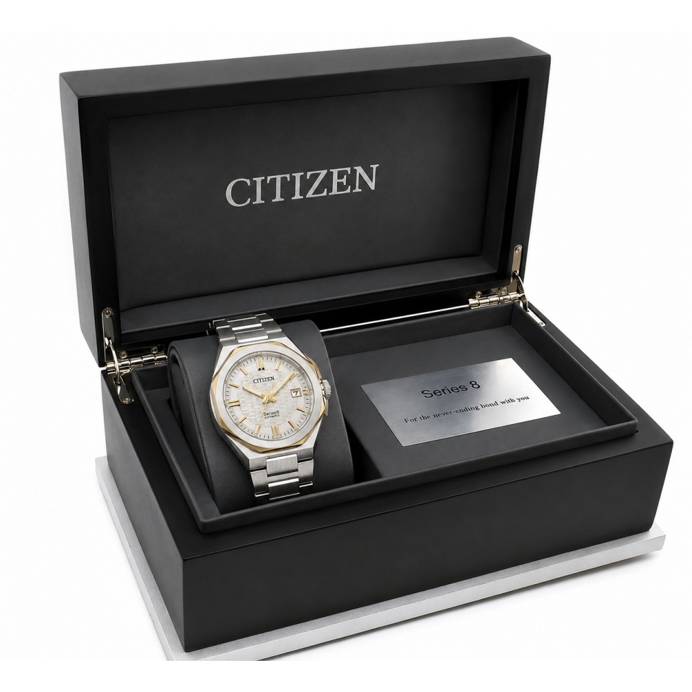 CITIZEN Series 8 Automatic Ρολόι Ασημί Ανοξείδωτο Ατσάλι NB6084-50A
