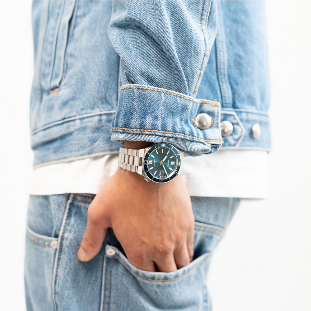 CITIZEN Tsuyosa Shore Αυτόματο Ρολόι Μπλε Καντράν NJ0231-56L