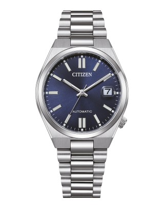 CITIZEN Tsuyosa 37mm Αυτόματο Ρολόι Μπλε Καντράν NJ0200-50M