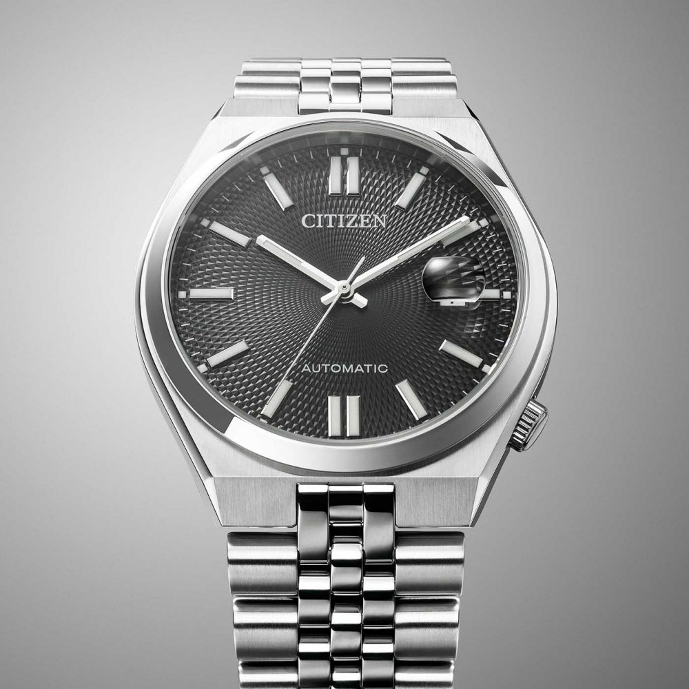CITIZEN Tsuyosa 60 Αυτόματο Ρολόι Ασημί Ανοξείδωτο Ατσάλι μπρασελέ NK0020-55E