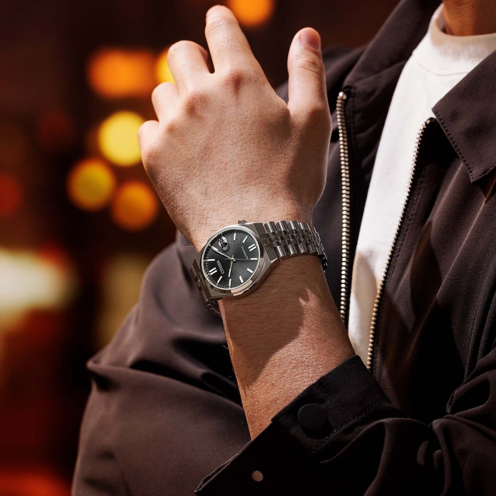 CITIZEN Tsuyosa 60 Αυτόματο Ρολόι Ασημί Ανοξείδωτο Ατσάλι μπρασελέ NK0020-55E