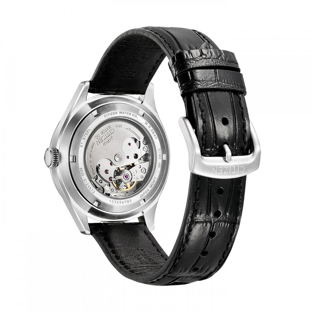 CITIZEN Automatic Ρολόι Μαύρο Δερμάτινο λουράκι NH8390-20L CITIZEN Automatic Ρολόι Μαύρο Δερμάτινο λουράκι NH8390-20L