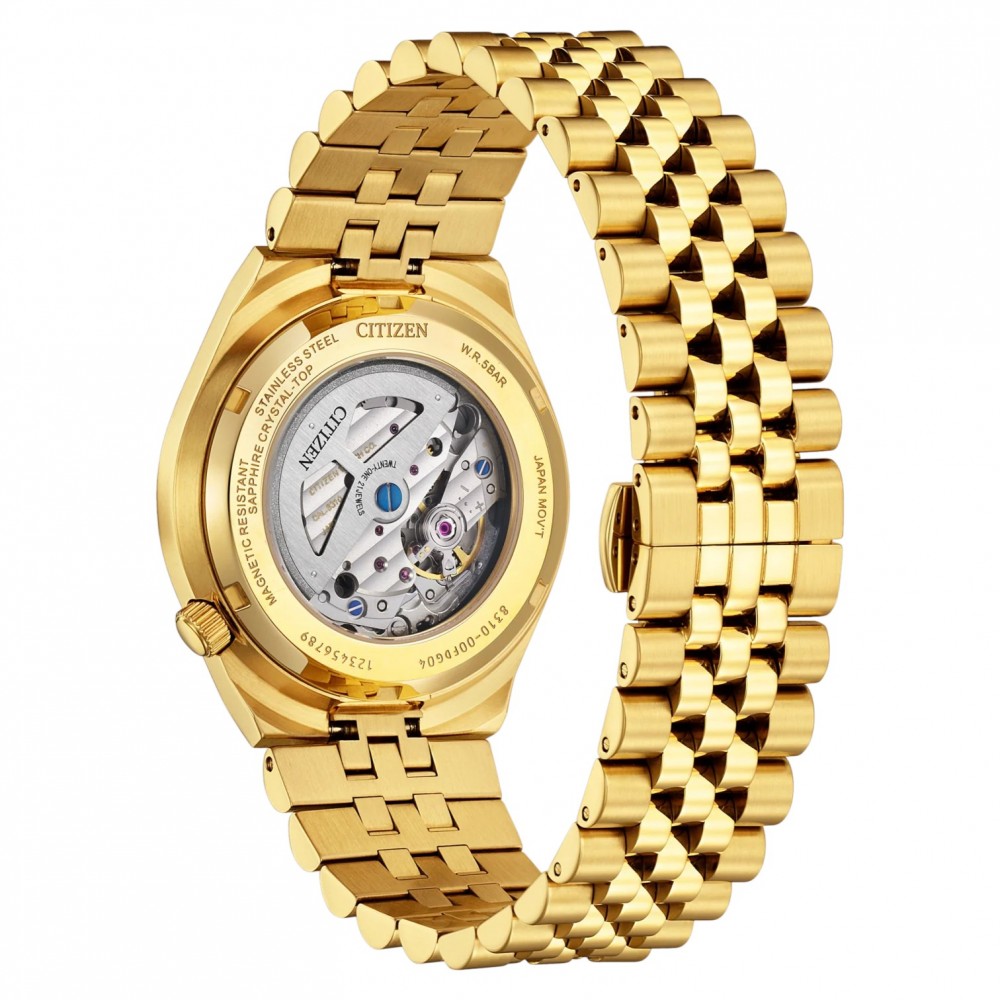 CITIZEN Tsuyosa 60 Αυτόματο Ρολόι Χρυσό Ανοξείδωτο Ατσάλι μπρασελέ NK0022-50A