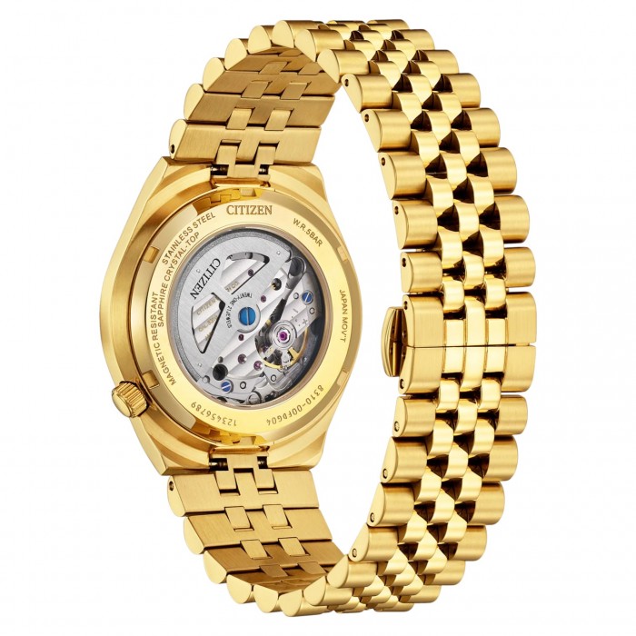 CITIZEN Tsuyosa 60 Αυτόματο Ρολόι Χρυσό Ανοξείδωτο Ατσάλι μπρασελέ NK0022-50A