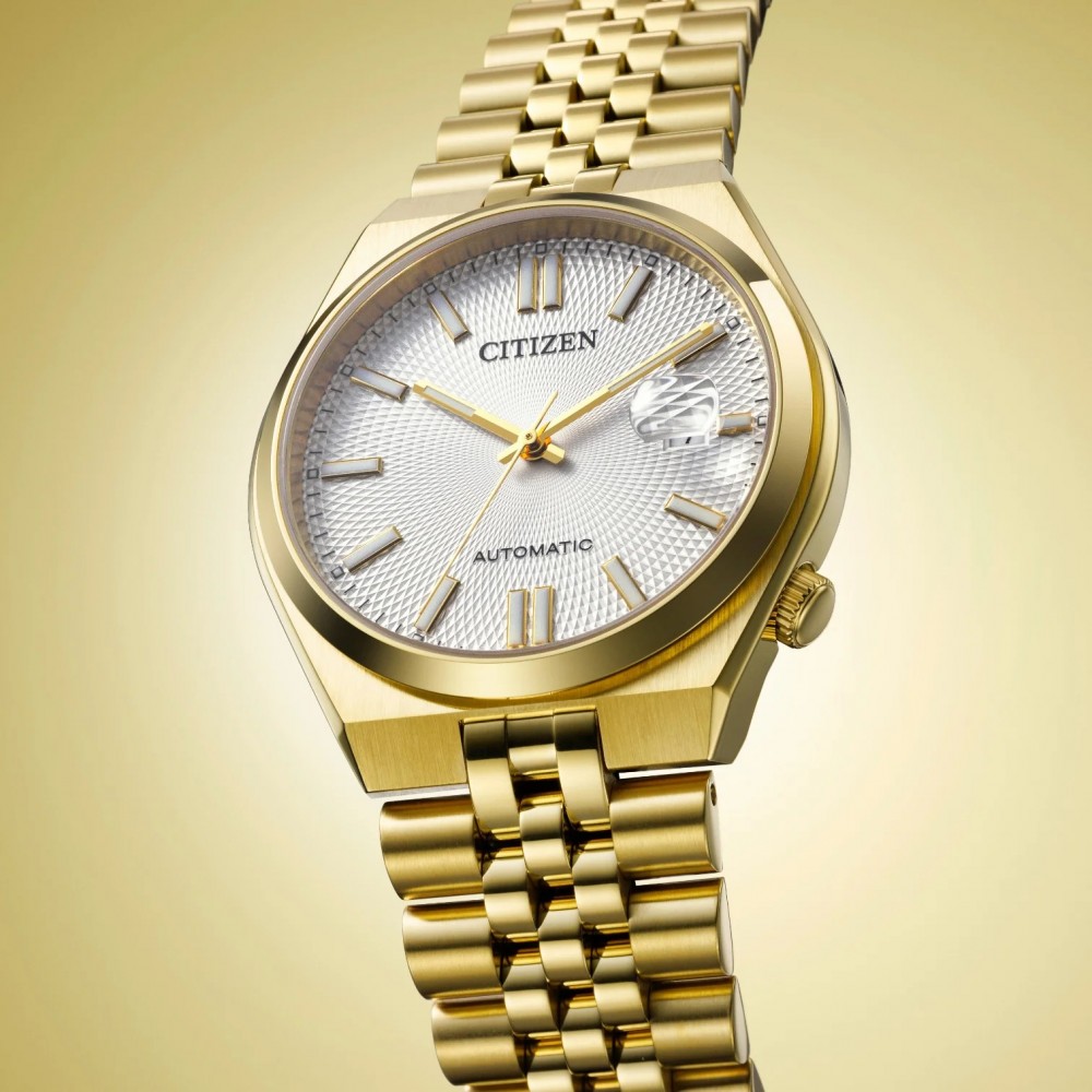 CITIZEN Tsuyosa 60 Αυτόματο Ρολόι Χρυσό Ανοξείδωτο Ατσάλι μπρασελέ NK0022-50A