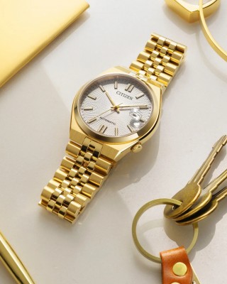 CITIZEN Tsuyosa 60 Αυτόματο Ρολόι Χρυσό Ανοξείδωτο Ατσάλι μπρασελέ NK0022-50A