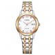 CITIZEN ECO DRIVE Γυναικειο Ρολόι Δίχρωμο Ανοξείδωτο Ατσάλι μπρασελέ FE1246-85A