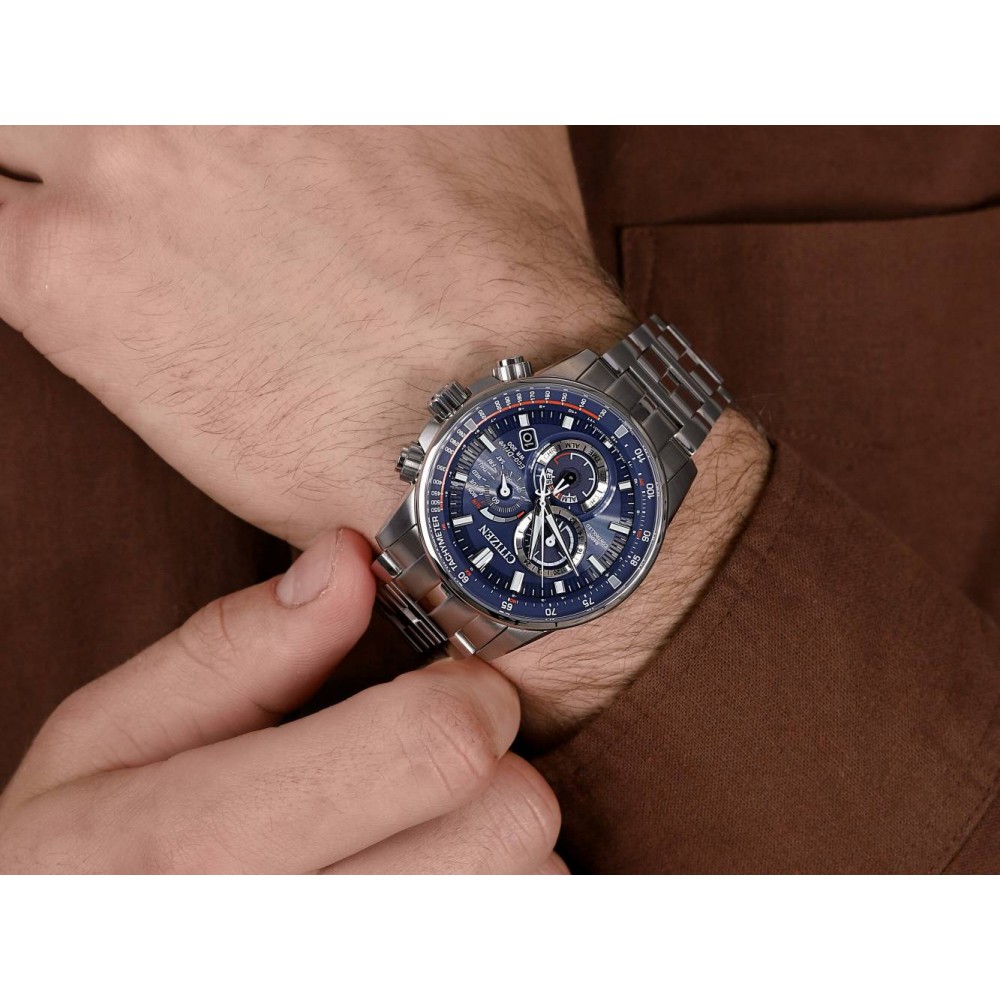 CITIZEN Eco-Drive Radio Controlled Ρολόι Χρονογράφος Ασημί Ανοξείδωτο Ατσάλι μπρασελέ CB5880-54L