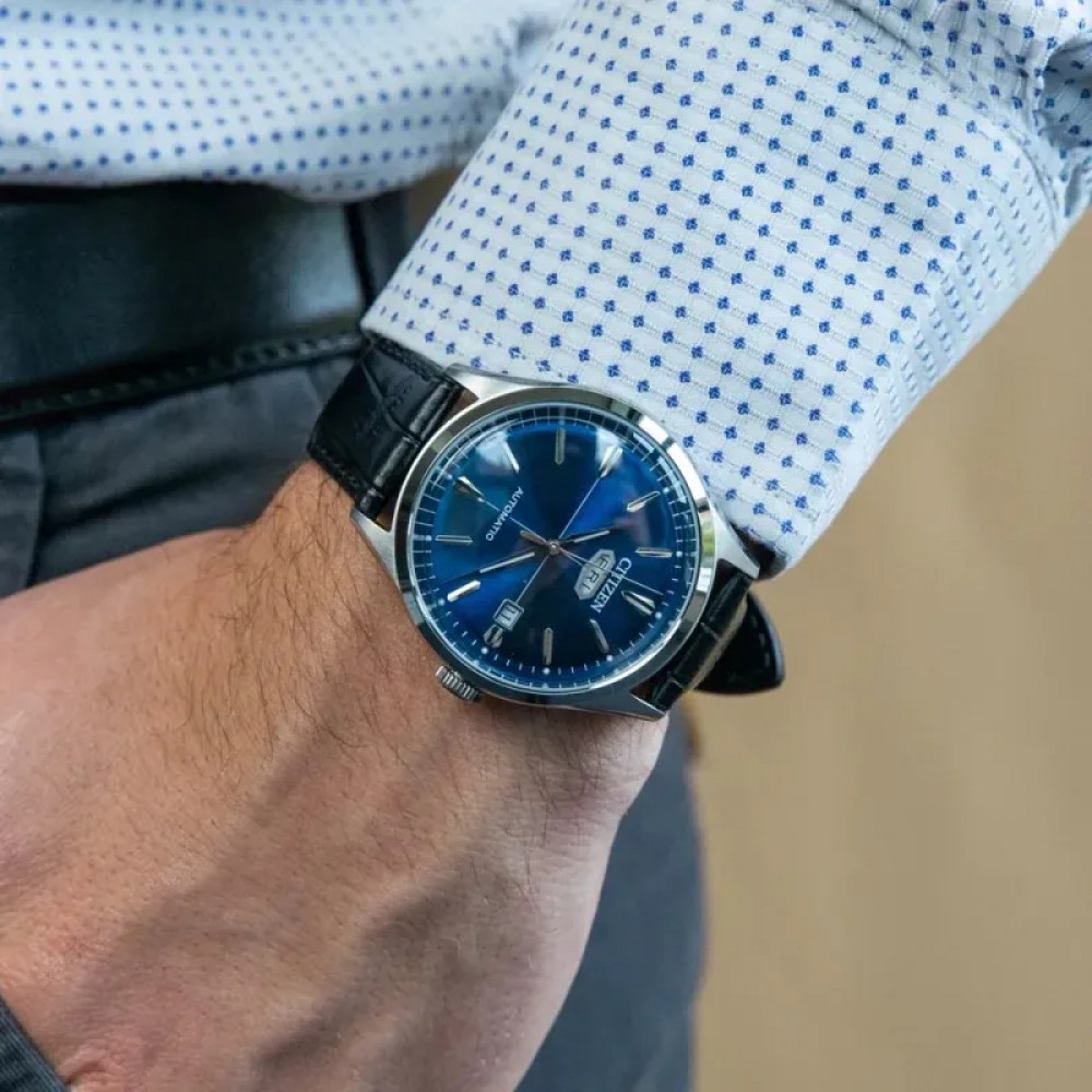 CITIZEN Automatic Ρολόι Μαύρο Δερμάτινο λουράκι NH8390-20L CITIZEN Automatic Ρολόι Μαύρο Δερμάτινο λουράκι NH8390-20L