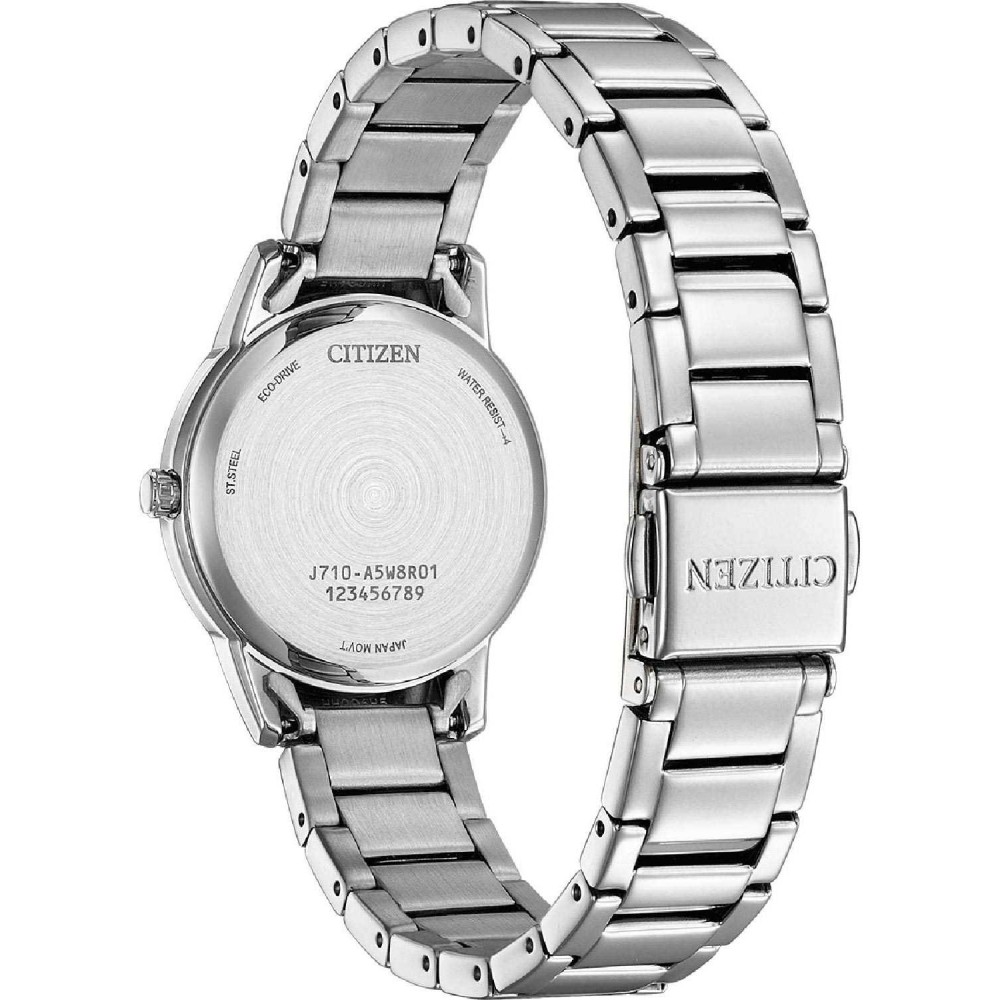 CITIZEN ECO DRIVE Γυναικειο Ρολόι Ασημί Ανοξείδωτο Ατσάλι μπρασελέ FE1241-71L