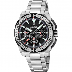 FESTINA Ανδρικό Ρολόι CHRONO BIKE Ασημί Ανοξείδωτο Ατσάλι Μπρασελέ F20724/7