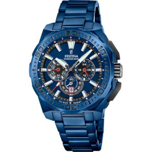 FESTINA Ανδρικό Ρολόι SPECIAL EDITION CHRONO BIKE Μπλε Ανοξείδωτο Ατσάλι Μπρασελέ F20729/1
