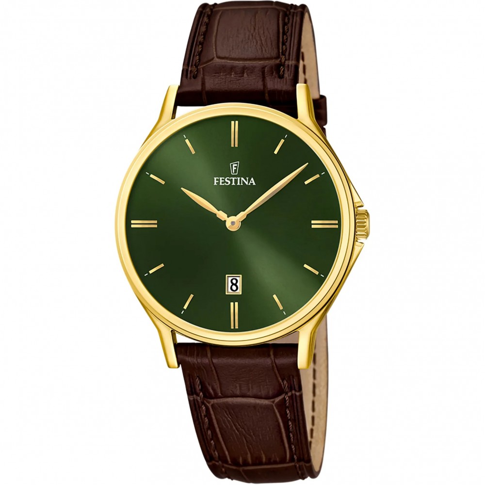 FESTINA CLASSICS Ρολόι Ανδρικό Καφέ Δερμάτινο Λουράκι F16747/5 FESTINA CLASSICS Ρολόι Ανδρικό Καφέ Δερμάτινο Λουράκι F16747/5